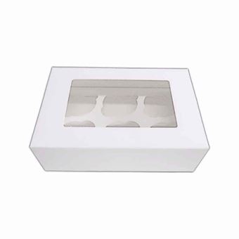 Picture of 6 CUPCAKE BOX WITH WINDOW AND INSERT